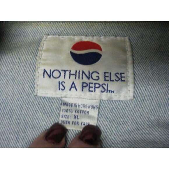 Vintage late 70's Nothing Else is a PEPSI Jean Jacket XL - Picture 3 of 4